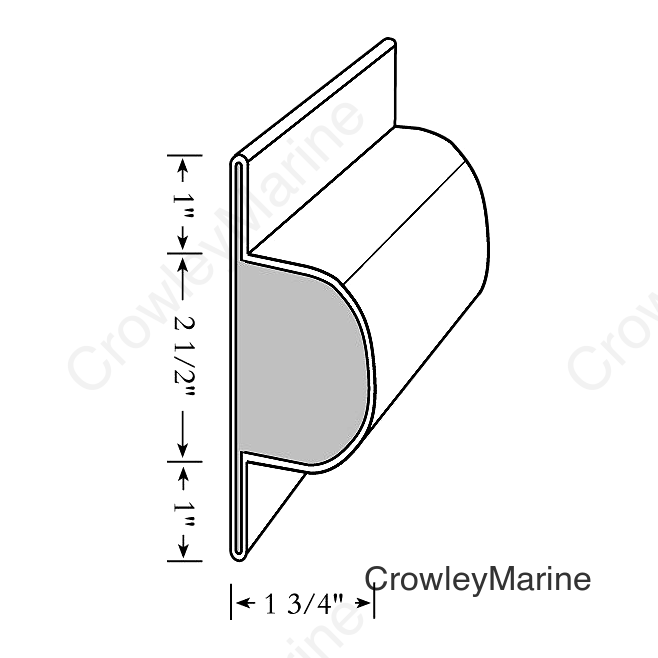 Taylor Perimeter Single Dock & Post Bumper Medium 4-1/2" W x 1-3/4" D