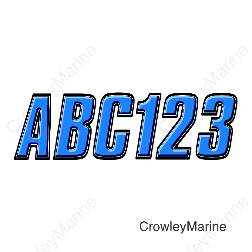 Hardline Series 800 Registration Kit, Block Style Solid Body With Bevel Effect, Contrasting Outline (Includes 4 Sets of 3" A-Z, 0-9)