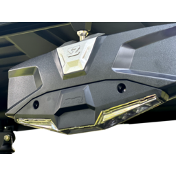 Mirror - Halo R - Rear View w/LED Cabin Light - Rectangle - Black w/Silver Bezel - CF Moto thumbnail-2
