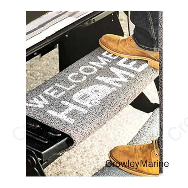 Camco 53195 RV Wrap Around 23" Step Rug, Gray