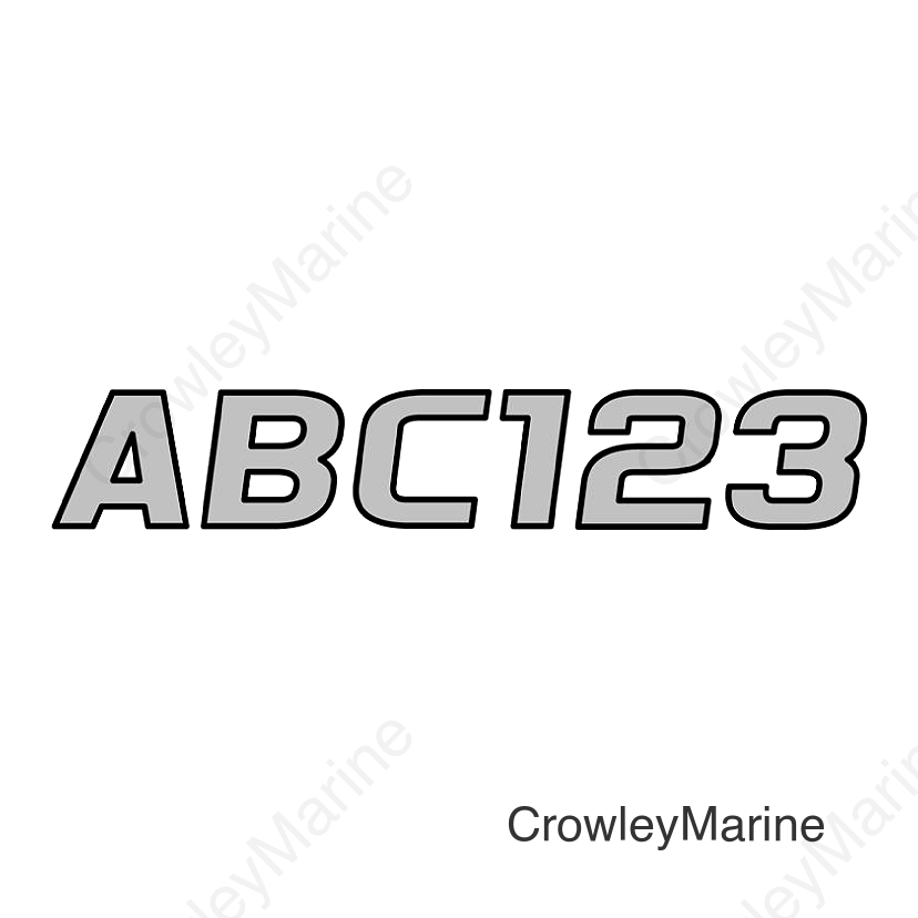 Hardline Series 700 Registration Kit, Solid Fill Colors With Black Outlines and Slanted European Font (Includes 4 Sets of 3" A-Z, 0-9)