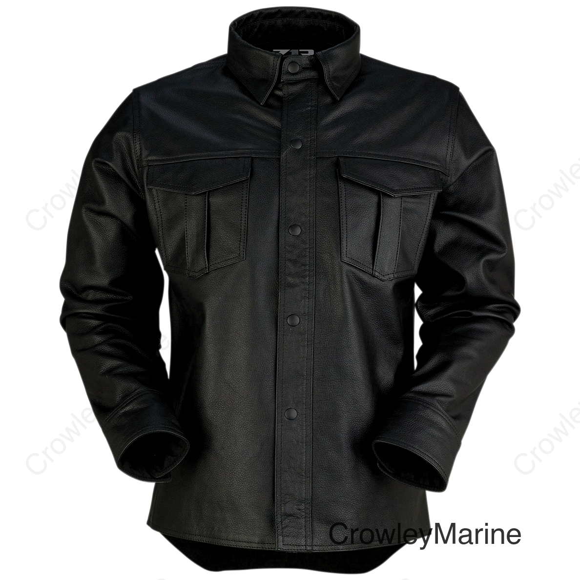 SHIRT LTHR MOTZ BLK SM