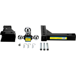 Seachoice Adjustable Trailer Hitch Drop, Tri Ball Mount Solid, 2 in. Shank, Black Finish thumbnail-5