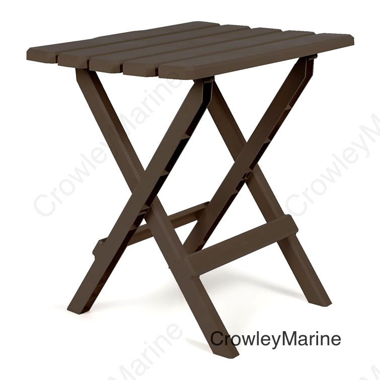 TABLE FOLDING LG  BROWN
