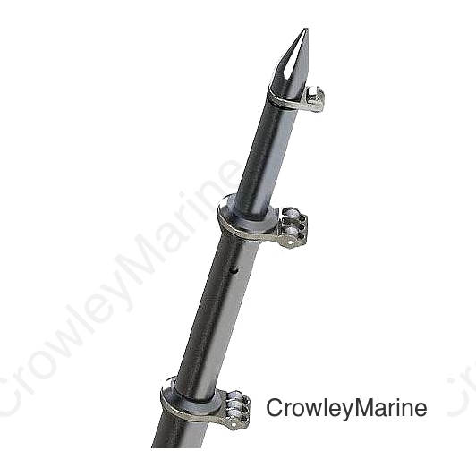Taco OT0318HDVEL Deluxe Aluminum Tele-Outrigger Pole, 18', Silver, 1 pr.