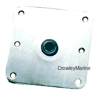 Springfield KingPin 7" x 7" Standard Square Base, Stainless Steel With Satin Finish
