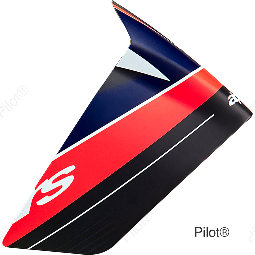 Supertech R10 Spoiler - Race - Team - Matte Black/Carbon Red Fluo/Blue