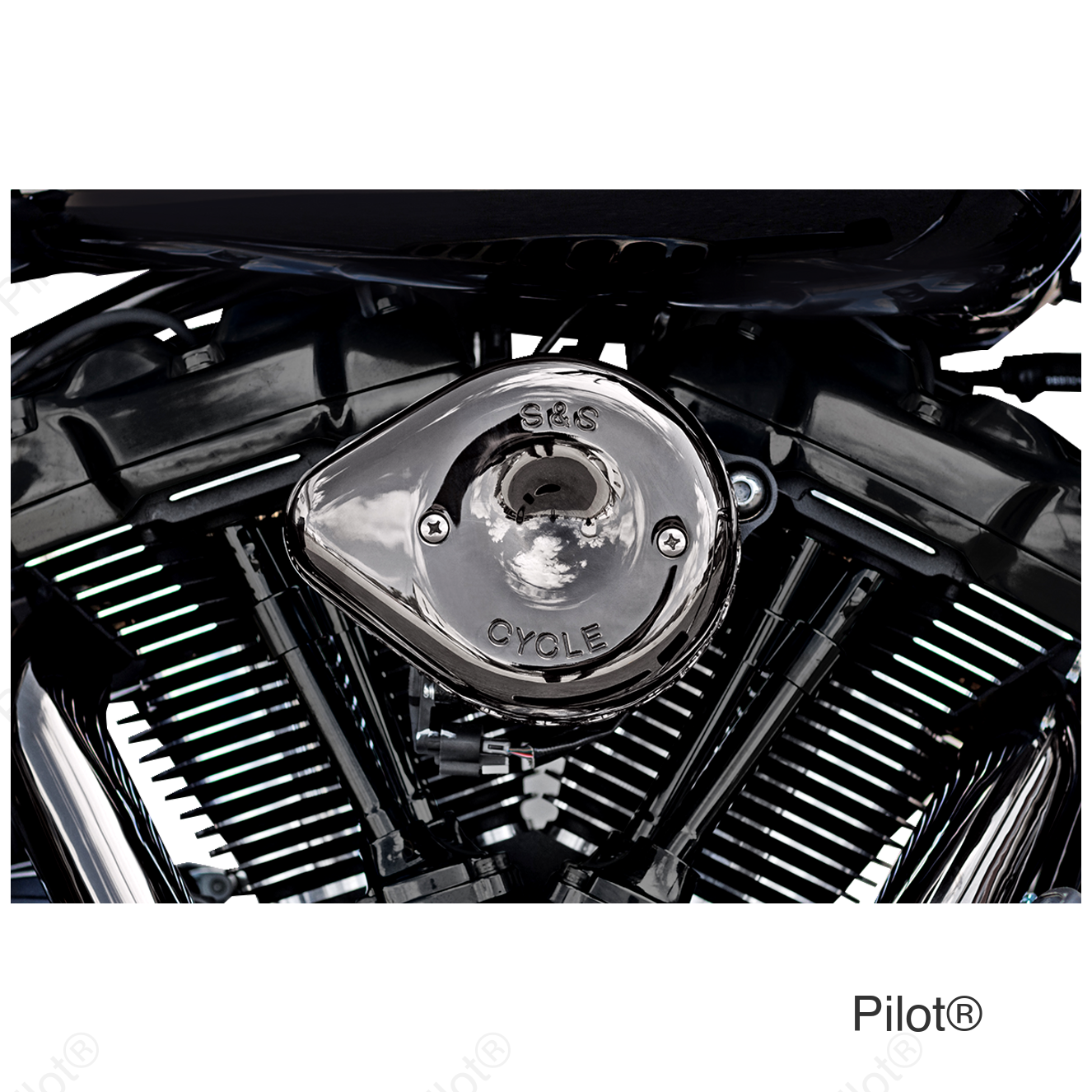 Stealth Mini Teardrop Air Cleaner - M8 - Lava Chrome