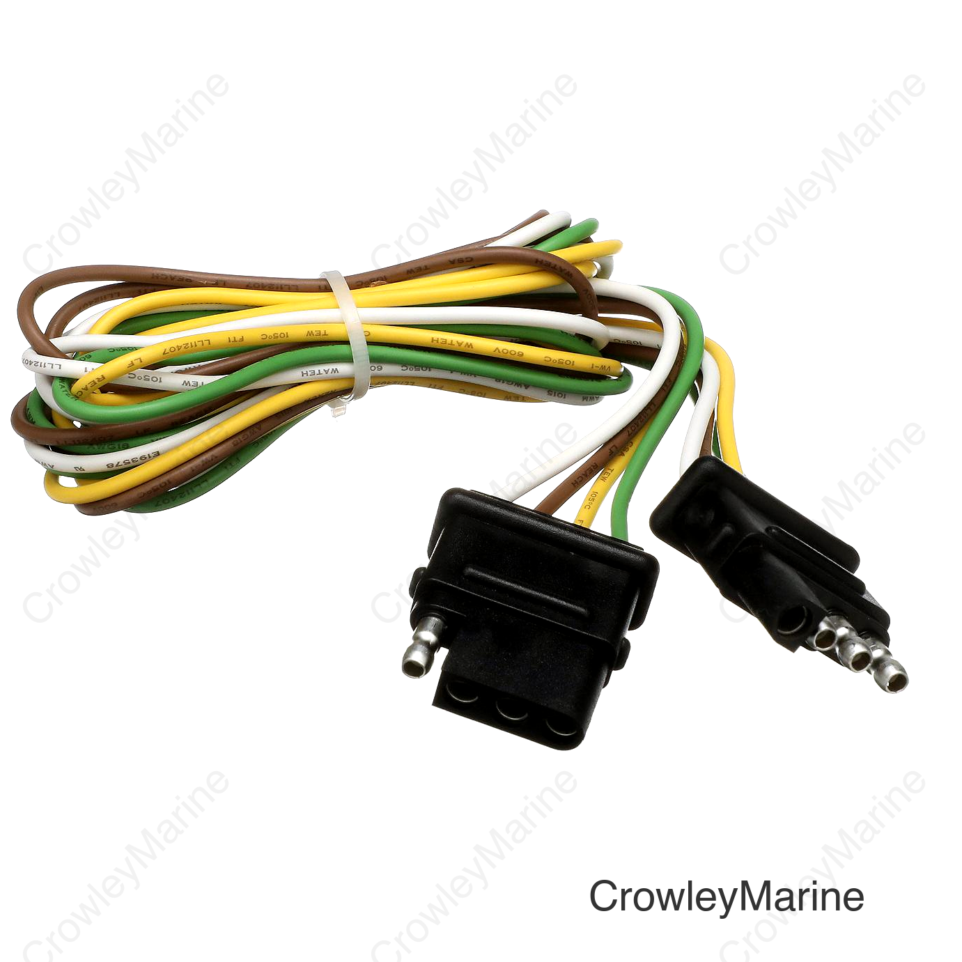 Seachoice Trailer Wire Harness Extension, 4 Pole, Flat, 48 In.