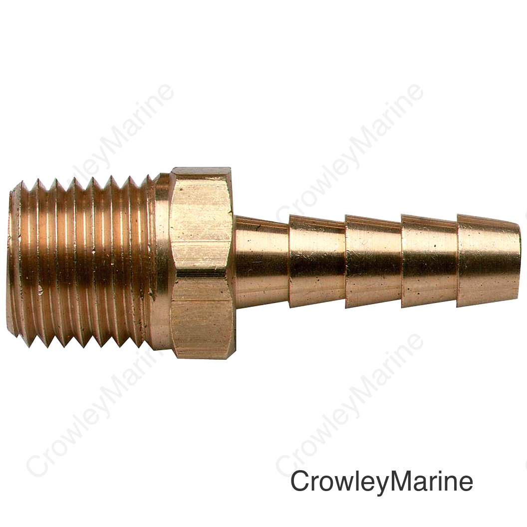 BRASS FEMALE HOSE BARB - 1/4 NPT x 3/8"