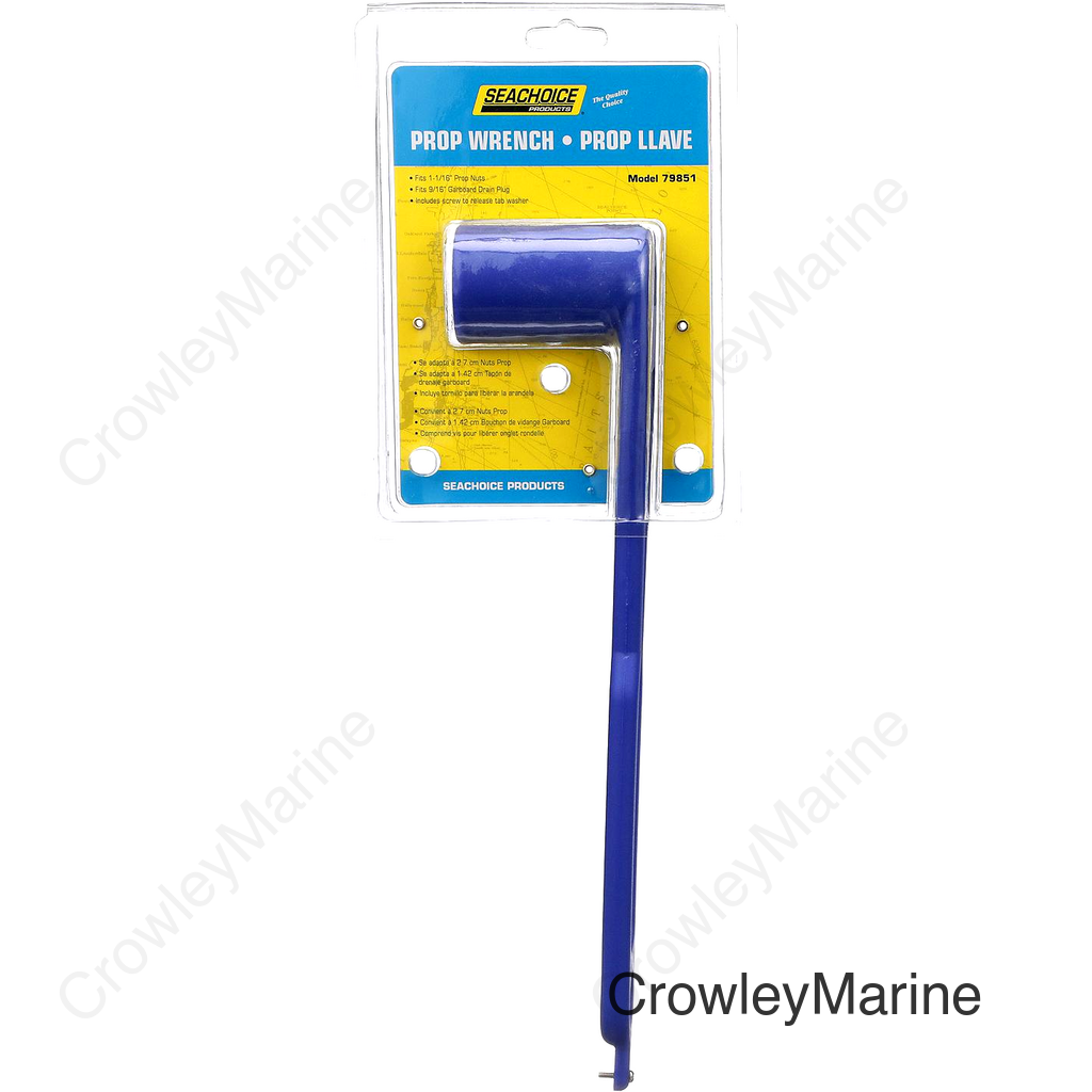 Seachoice Non-Corrosive Propeller Wrench, Fits 1-1/6 in. Propeller Nuts, Includes Screw, Blue