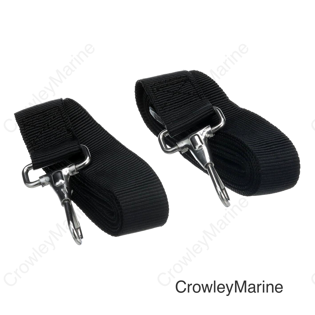 Seachoice Adjustable Bimini Top Straps w/ Snap Hooks, 96 In. Black