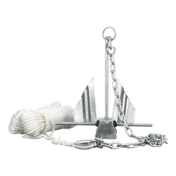 Seachoice Utility Anchor Kit, Hot-Dipped Galvanized Steel, Includes Lead Chain, Shackles, 150-Ft. Anchor Line, for Boats 20-24 Ft. thumbnail-1