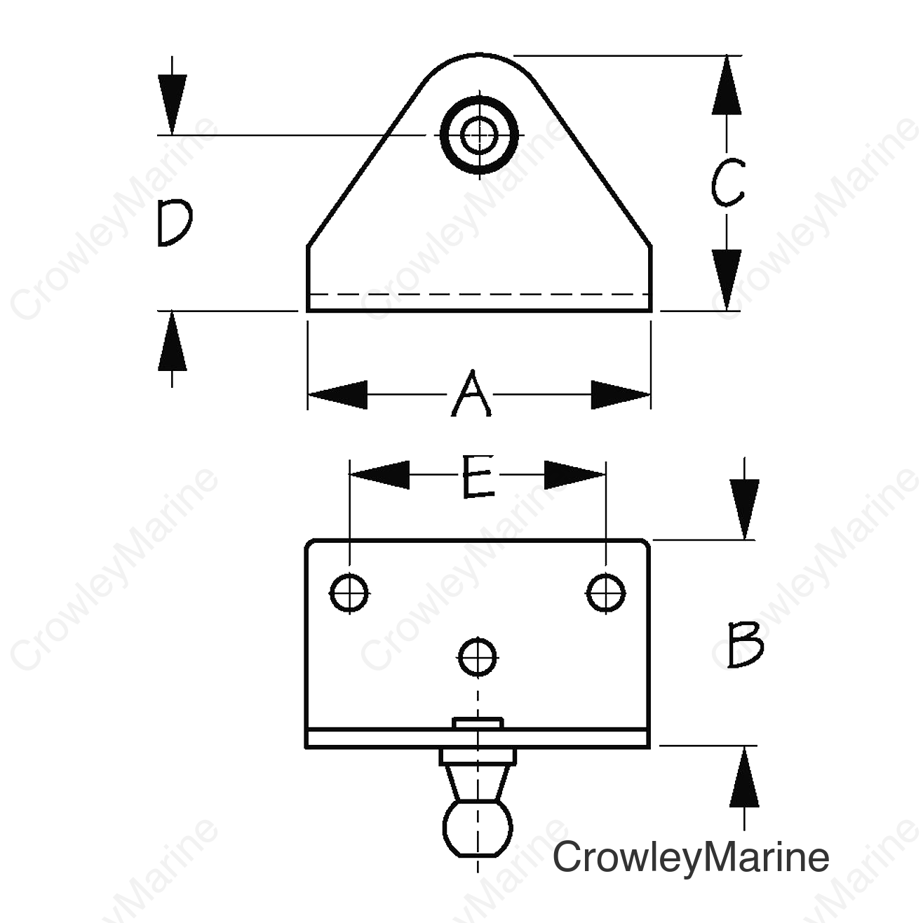 Sea-Dog 3215821 90° Gas Lift Mount-Mount-Wide