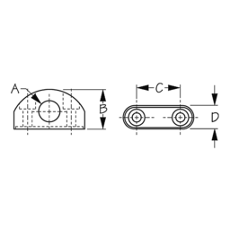 NYLON FAIRLEAD 5/8" EYE BLK thumbnail-0