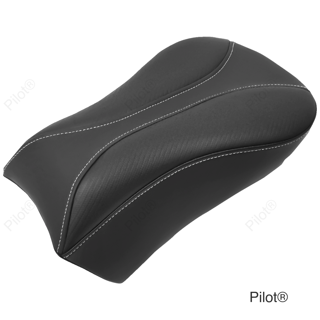 Dominator Pillion Pad - Standard Reach - Black w/ Gray Stitching