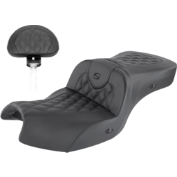 Roadsofa™ Seat - With Backrest - Full Lattice Stitch - Black - Heated - GL