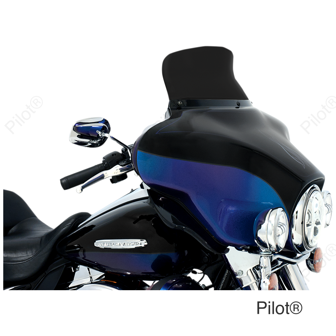 Spoiler Windshield - 6-1/2" - Dark Black Smoke - '96-'13 FLH