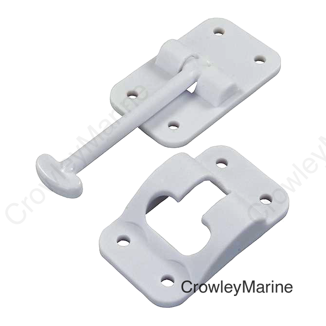 JR Products Plastic T-Style Door Holder, 3.5" Polar White