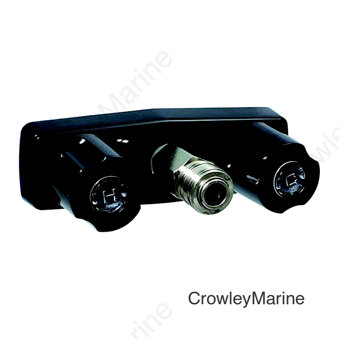 Valterra Phoenix PF213792 Black Finish Two Handle RV Shower Faucet w/Quick Connect Fitting