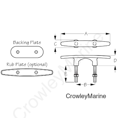 RUB PLATE FOR 6" ARCH CLEAT