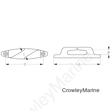 4-1/2"L x 3/8"W, Uses #10 Fasteners