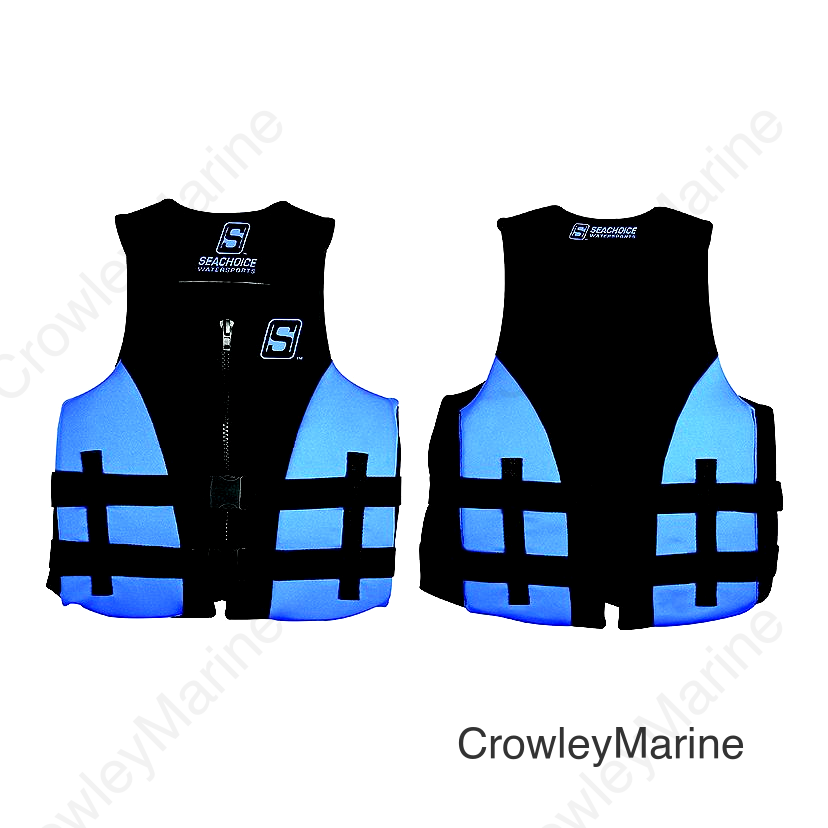 Seachoice Evoprene Multi-Sport Life Jacket - Adult L - Blue/Black, Fits Chest 36-40 in, USCG Level 70