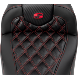 RoadSofa™ Seat - without Backrest - Carbon Fiber - Lattice Stitch - Red Stitch - FLTR/FLHX '23-'24 thumbnail-1