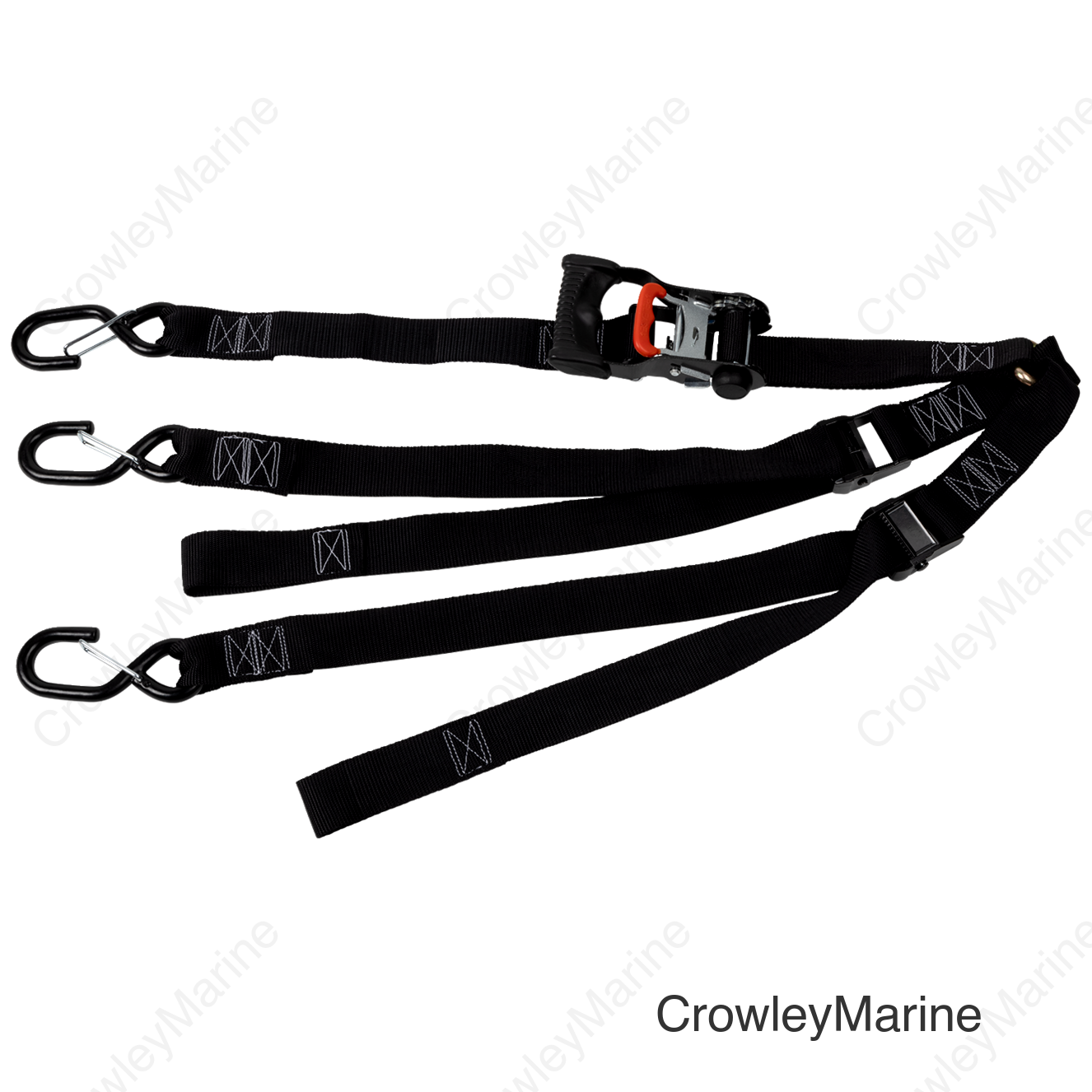 SPARE TIRE Y-STRAPS UTV BLK MSE