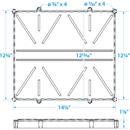 Seachoice Dual Battery Tray With Poly Strap, Group 27 thumbnail-6