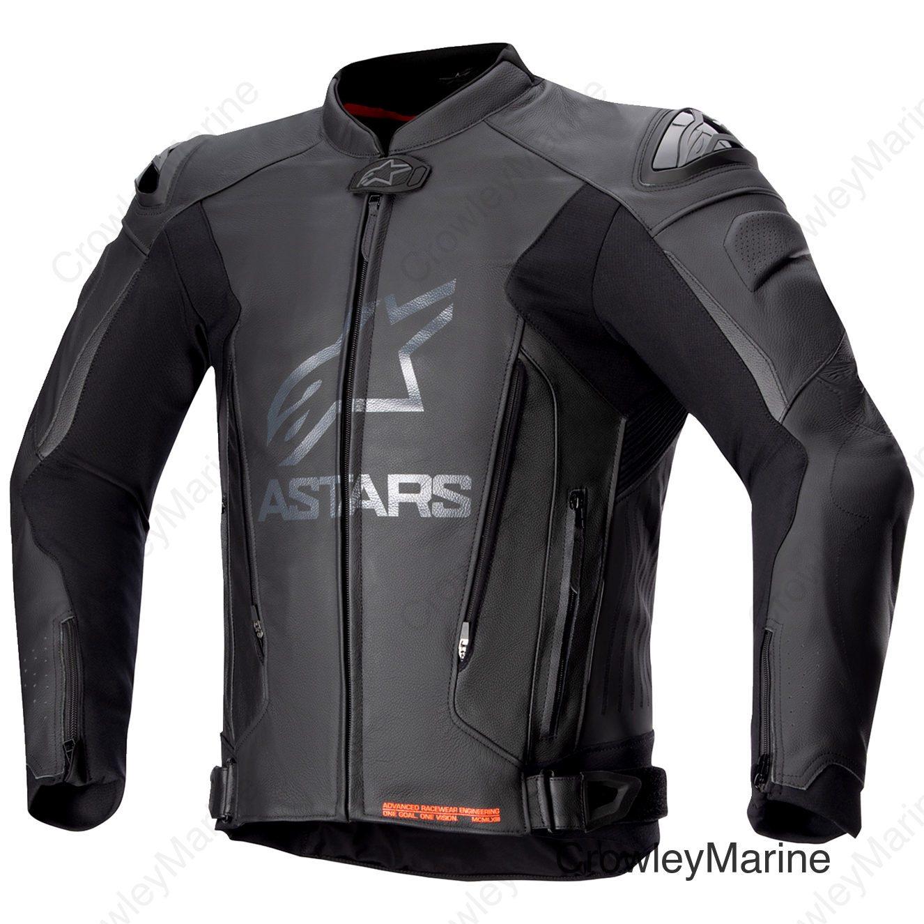GP Plus R v4 Leather Jacket - Black/Black - US 48 / EU 58