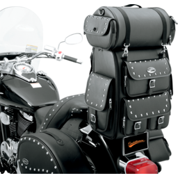 Sissy Bar Bag - Desperado - Black Studded thumbnail-1