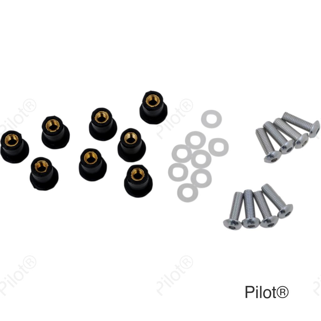 Windscreen Screw Kit - Silver