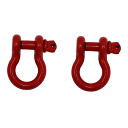 Fishbone Offroad D Ring 3/4In Red 2 Piece Set thumbnail-0