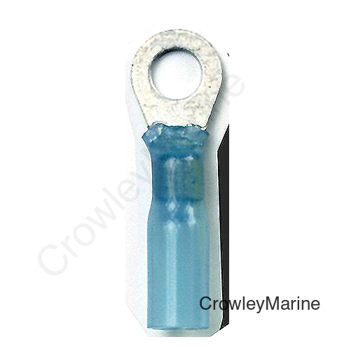 Ancor 311699 Marine Grade™ Heat Shrink Ring Terminals, 3/8" Fastener, 16-14 Wire, Blue, 100/Pk
