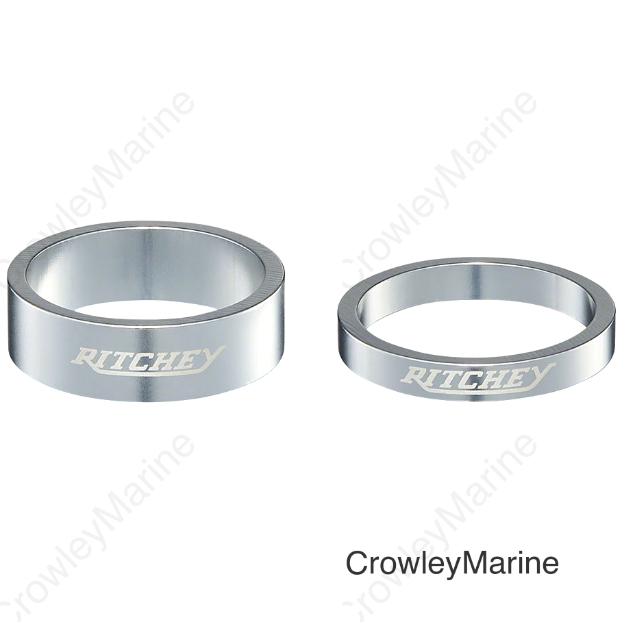 Ritchey Classic Headset Spacers - 1-1/8 10mm (x2) 5 mm (x3) Silver