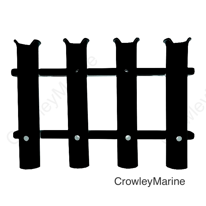 Polyethylene 4-Rod Rack, Black