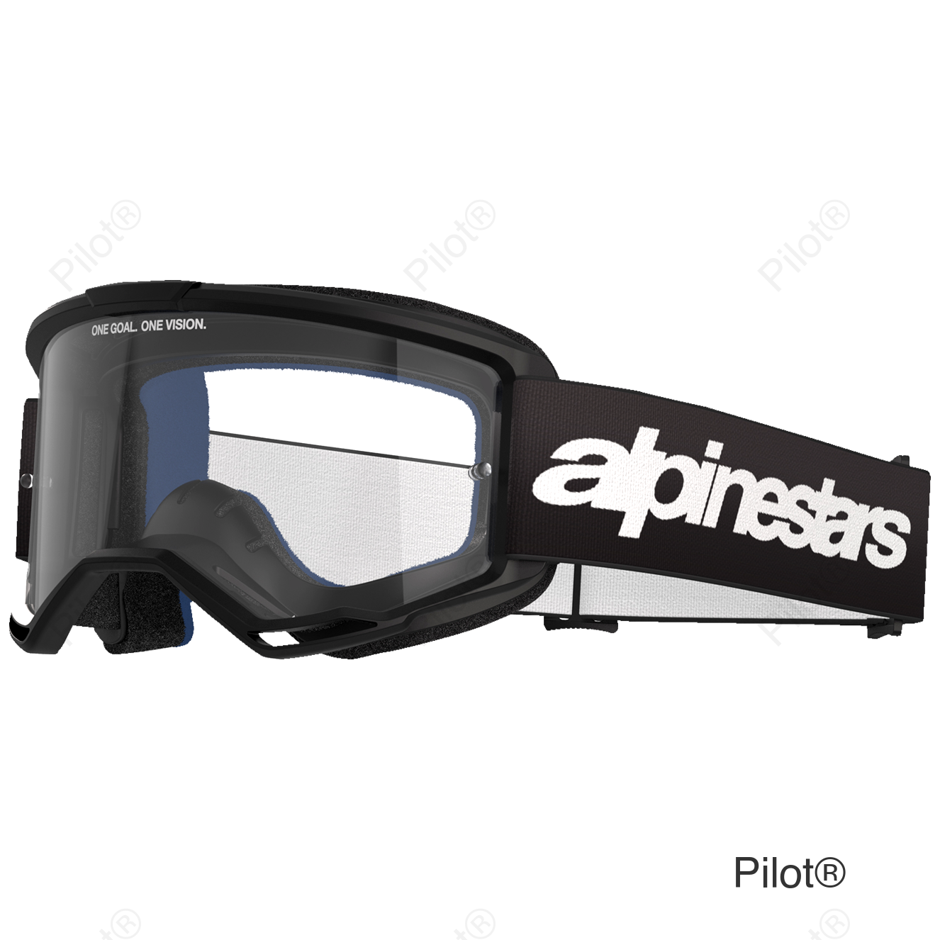 Vision 3 Goggle - Wordmark - Black - Clear