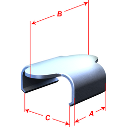 Flat Track Clips - 1.640" Total Length - 10 Pack thumbnail-0