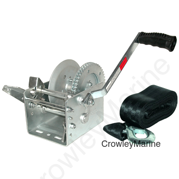 2000 Lb., 4:1 Gear Ratio, Dual Gear Drive, w/Strap