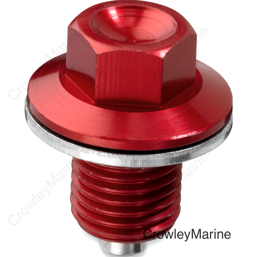 DRAIN PLUG MAGNETIC RED