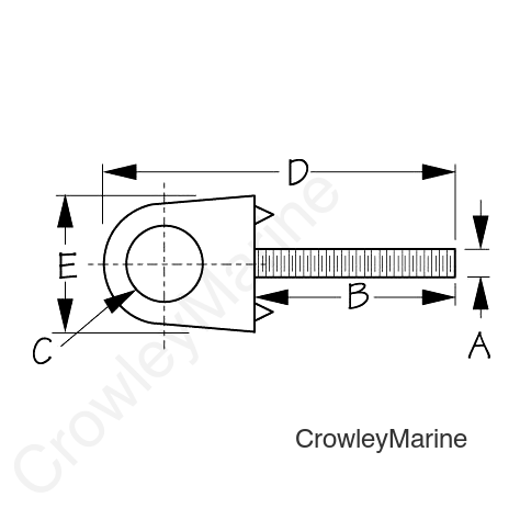 Sea-Dog 0791331 Chrome Zinc Bow Eye - 3/8"