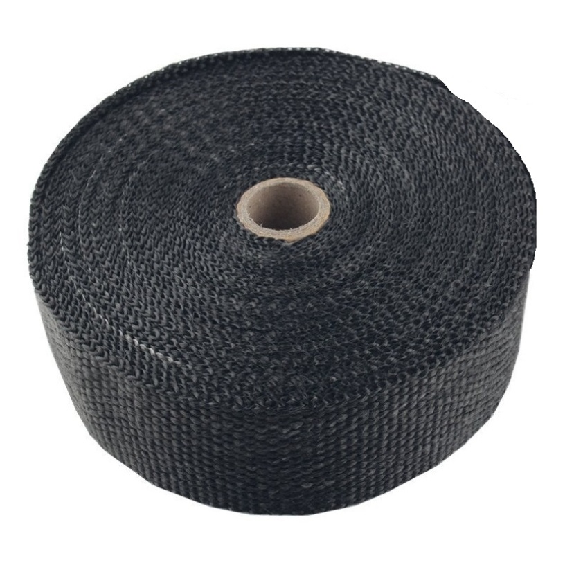 Torque Solution Fiberglass Exhaust Wrap Universal 1inx50ft - Black