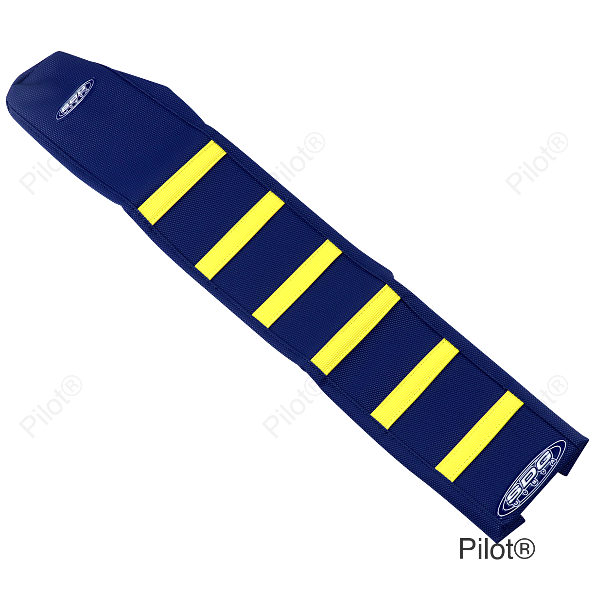 6-Ribbed Seat Cover - Yellow Ribs/Blue Top/Blue Sides