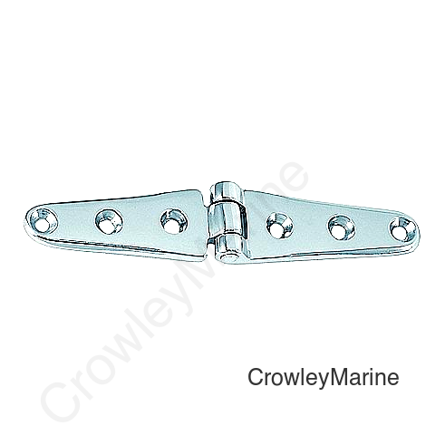 6" Strap Hinges Chrome Plated Brass, Pr.