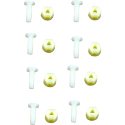 Nylon Windscreen Fastener Set - White thumbnail-0