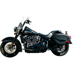Side Mount Oil Cooler Kit - Gloss Black - M8 Softail