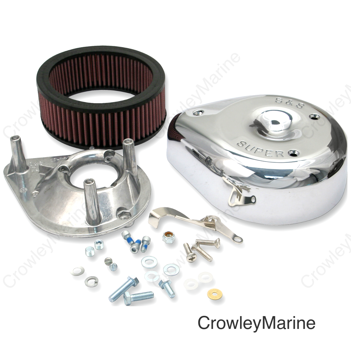 S&S Cycle 55-84 BT/57-85 Sportster Models Teardrop Air Cleaner Kit for S&S Super E/G Carb