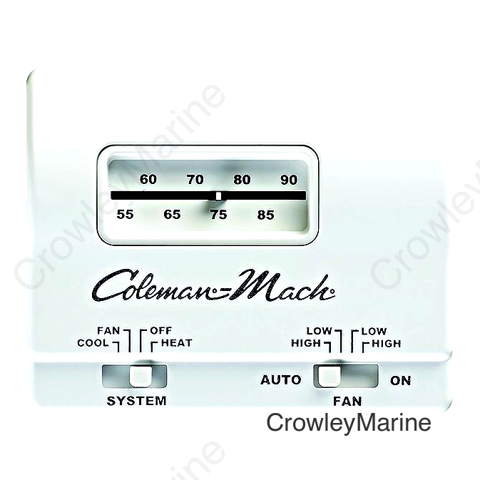 Coleman-Mach 7330B3441 24V Analog Heat/Cool Thermostat, White