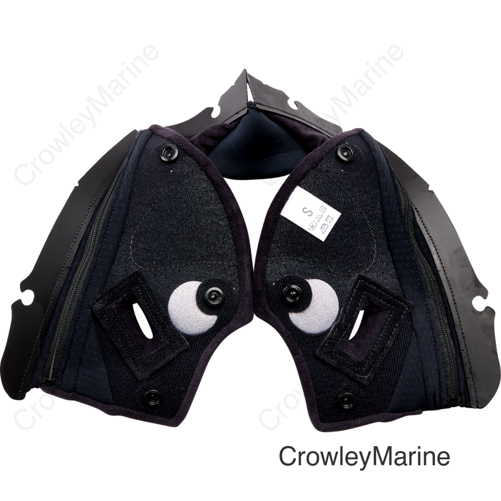 Pista GP RR Cheek Pads - Black/Red - Small
